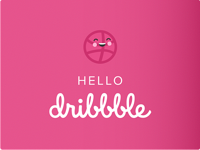 Hello, Dribbble! dribbble first hello illustration