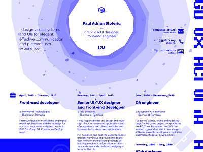 Hire ME! blue cv design paul spades print