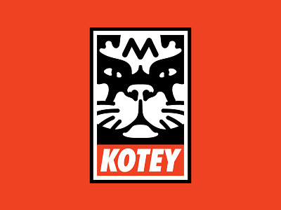 KOTEY cat character illustration kotey obey poster stolz