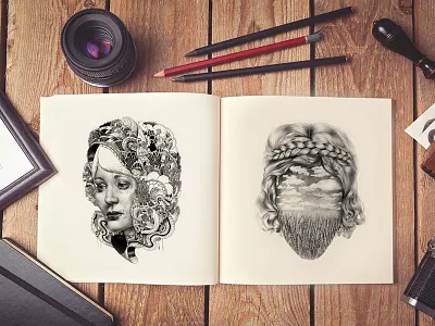 Free Artist Sketch Book MockUp PSD free mock up mock up