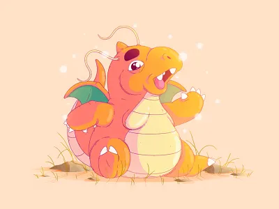 Dragonite | #149 149 artwork dragonite gaming illustration monster nintendo pocket pokemon