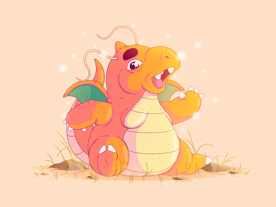 Dragonite | #149 149 artwork dragonite gaming illustration monster nintendo pocket pokemon