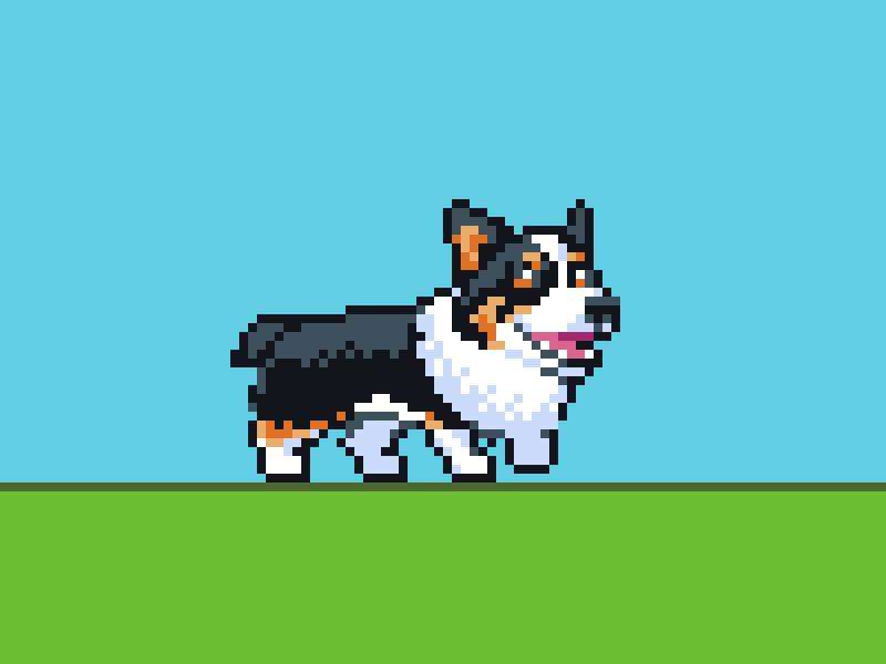 Corgi Walk Cycle animation corgi pixel pixel art pixelart walk walk cycle walkcycle