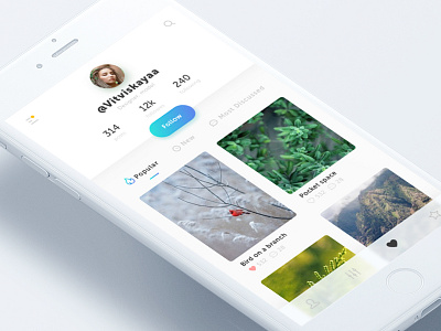 Profile app card daily ui photo profile social ui