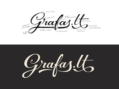 Grafas.lt calligraphy classic flow lettering logo photography process script sketch type visual
