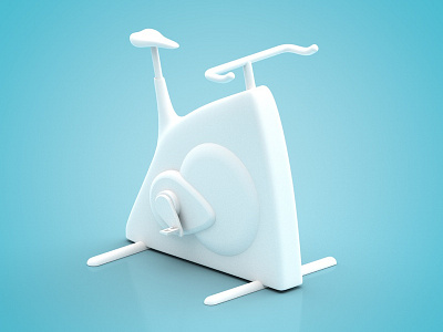 Tiny Cycling 3d bike cinema4d cycling fitness illustration minimal wip