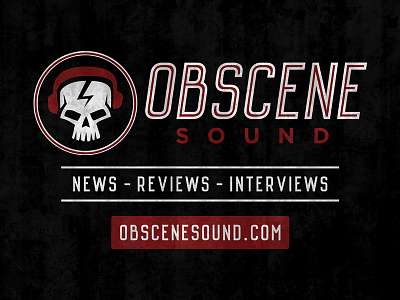 Obscene Sound branding illustrator logo mark music obscene skull sound