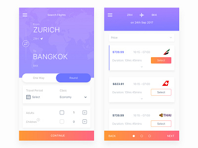 Flight Booking App air box flight flight booking flight search ios ticket travel ui