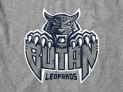 Butan Leopards africa big 5 bold illustration kronk logo south africa sports streetwear typography vector