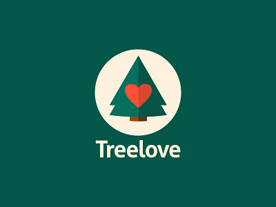 Treelove Logo app brand disc discgolf golf green heart logo love tree treelove