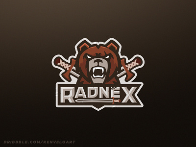 "Radnex" Client eSports Mascot bear branding client esports kenveloart mascot radnex sports