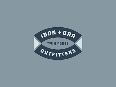 Iron + Oar Rebound badge boat brand canoe duluth identity iron lockup logo mark oar paddle