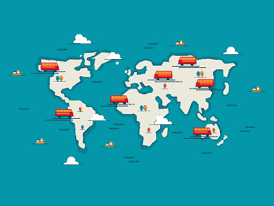 World Transport! good landscape map ships transport travel vehicle water world