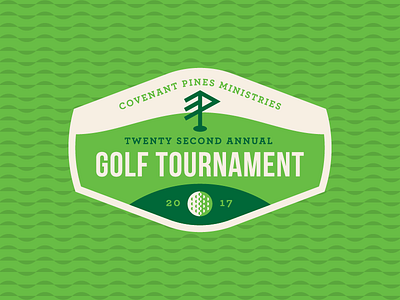 CPM Golf Tournament badge camp flag golf holeinone illustration lockup pattern tournament type