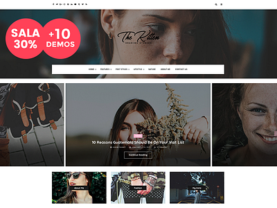 Kitten - Multi-Concept Elegant WordPress Blog Theme beauty blog blogger food love magazine personal responsive theme ui ux web