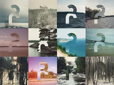 Logo Treatment beach collage icon lake michigan logo michigan retro trees vintage woods