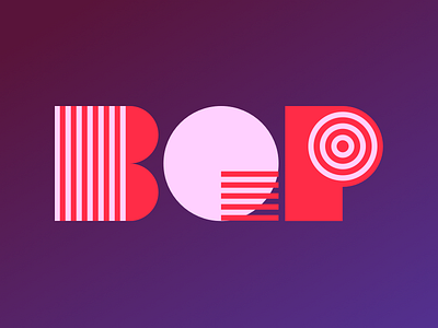 Logo Test Run 2 brand branding bubble gum don draper geometric logo pink retro