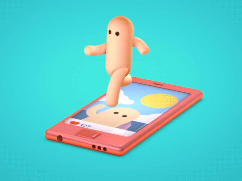 Run 3d aftereffects animation c4d character cycle design gif loop motion motiondesign run