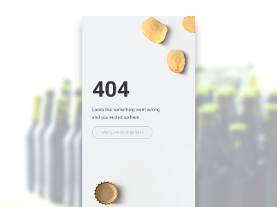 Brewster 404 app screen beer fun local minimal mobile app