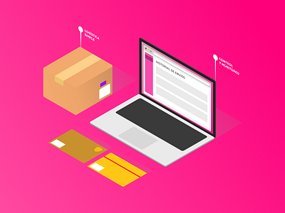Final Hero Illustration hero illustration isometric landing page macbook