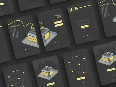 Transformator Services App android app electricity illustration ios isometric service transformator ui ui kit ux xd