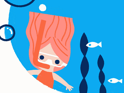 How to be a mermaid - Detail beach children fish girl illustration mermaid photoshop sea swim