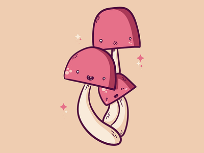Shroom Family cute drug family happy illustration love magic mushrooms psychedelic trip tripping vector
