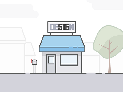 Storefront 516 design de516n mailbox rauh shop sticker shop storefront town