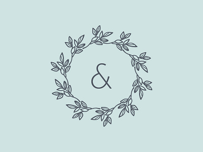 Secondary & Mark | Branding Concept ampersand design floral logo mark type typography wreath