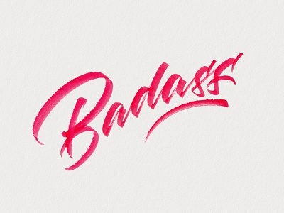 Badass b calligraphy hand writing practicing