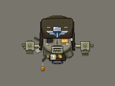 B B bot comrade game art pixel pixel art robot