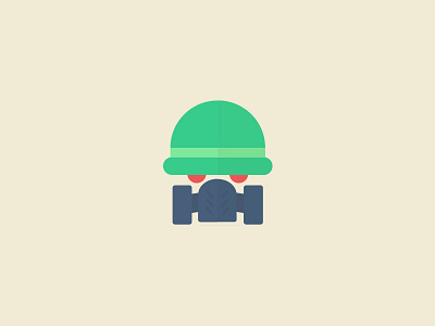 Day 14 - Gas Mask army challenge daily eyes flat gas helmet icon mask negative space soldier war