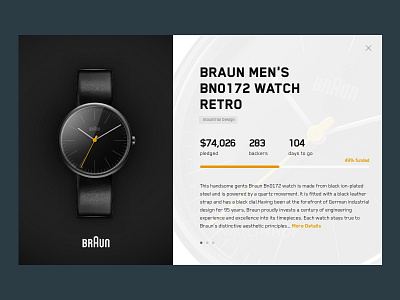 Daily UI-Day32-Crowdfunding Campaign campaign crowdfunding daily day31 ui