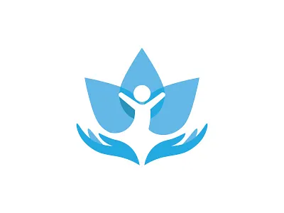 Hand flower hand icon logo people