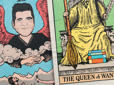 Rich List art cards drawing illustration ink pen portrait tarot