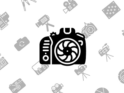 Photography & Video (Solid / Glyph Style) │ glyph icon icon set icons outline photography solid ui user experience user interface ux video