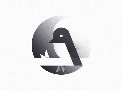 Logo 02 | Prototype bird branch geometric logo moon prototype sun texture