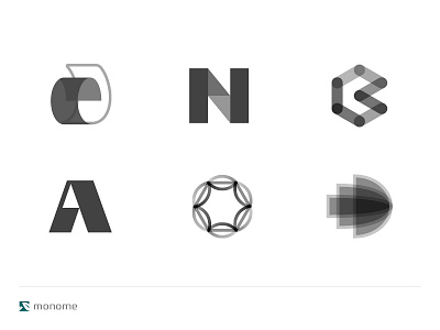 Letter monogram a b d e letter logotype n o
