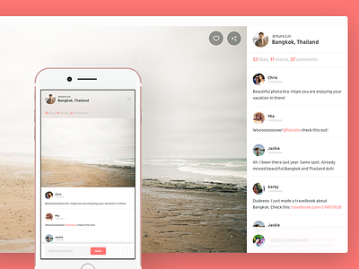 How to Respond? clean comments image interaction new project responsive travel ui ux visual design