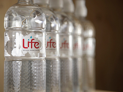 The New Sports Bottle graphic design label design life water logo design