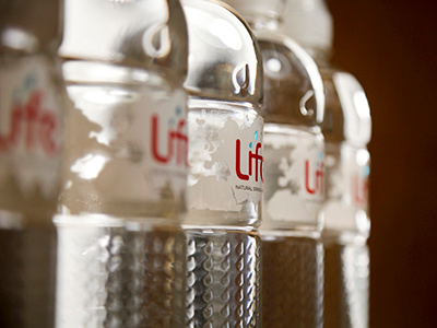 Life Water's New Sports Bottle graphic design label design life water logo design