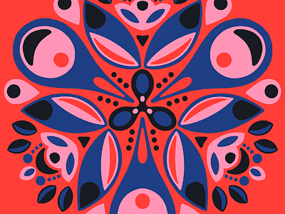 100 Days Of Prints And Patterns [17] abstract color colorful colors digital flower graphic graphic design hand drawn pattern print vector