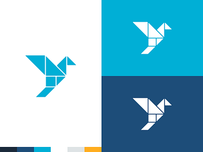 Tangram Bird angular beak bird fly geometric sky square tangram triangle wings