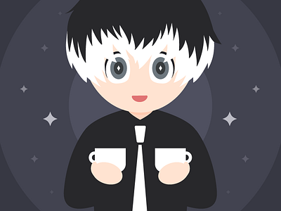 Haise Sasaki (Tokyo Ghoul:re) anime coffee flat haise sasaki illustration kaneki ken tokyo ghoul