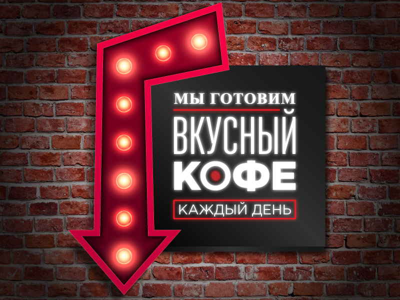 Example of Signboard for coffee company