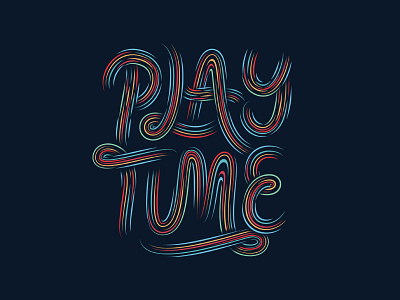 Playtime calligraphy handlettering illustrator letter lettering photoshop type typography vector