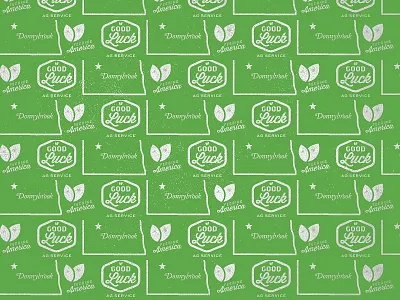 Good Luck AG Service Pattern agriculture art direction branding farming logo design north dakota soybeans