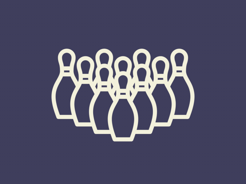 026 - On A Roll 2d after effects animation bowling daily art everydays loop motion graphics