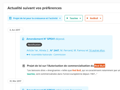 Timeline with filters colors dashboard filter hashtags timeline tool