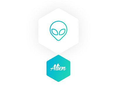 Alien Logo alien design gradient html icon logo modern template unique
